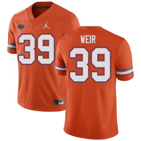 Jordan Brand Men #39 Michael Weir Florida Gators College Football Jerseys Orange